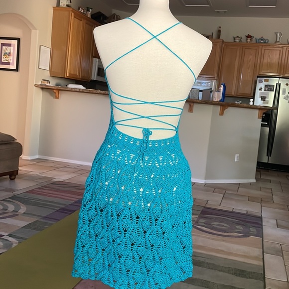 Crochet handmade dress for women size small good for beach - Picture 3 of 5